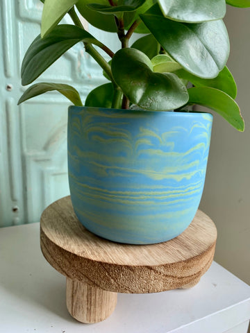 Blue & Green Swirl Planter